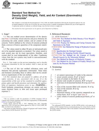 air content gravimetric method equation|astm c138 calculation.